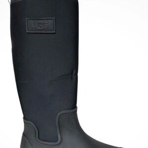 UGG Size 11 New Women's Droplet Tall Matte Black Waterproof Rain Boots